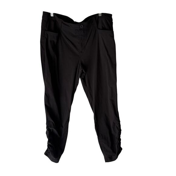 Eddie Bauer Black Ruched Hem‎ Hiking Pants Women’s Size 8 Nylon Stretch Outdoor - Picture 1 of 8